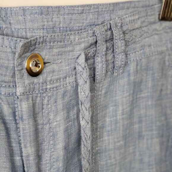 INC Linen Wide Leg Tie Waist Pants with Pockets - Picture 4 of 9